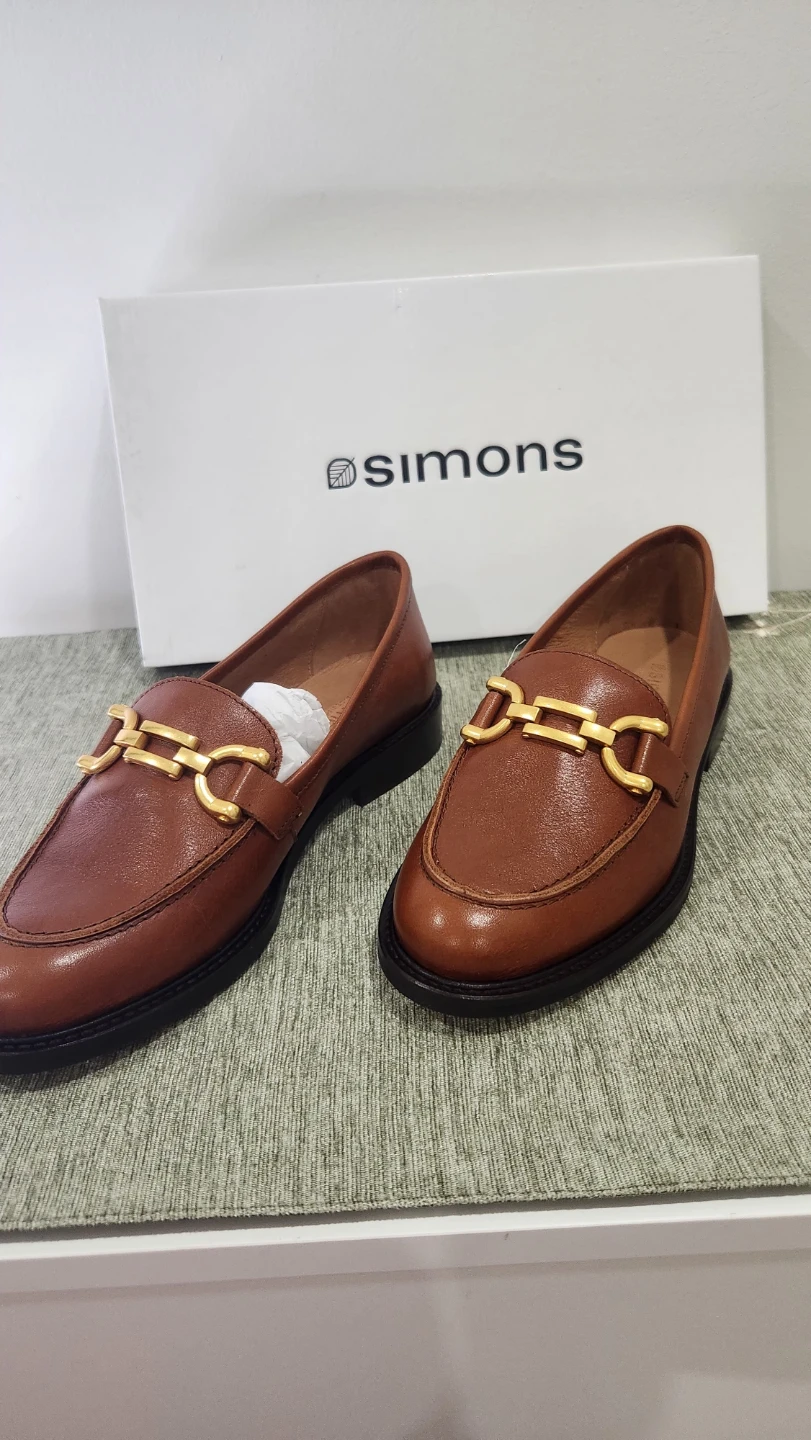 Simons Brown Leather Loafers