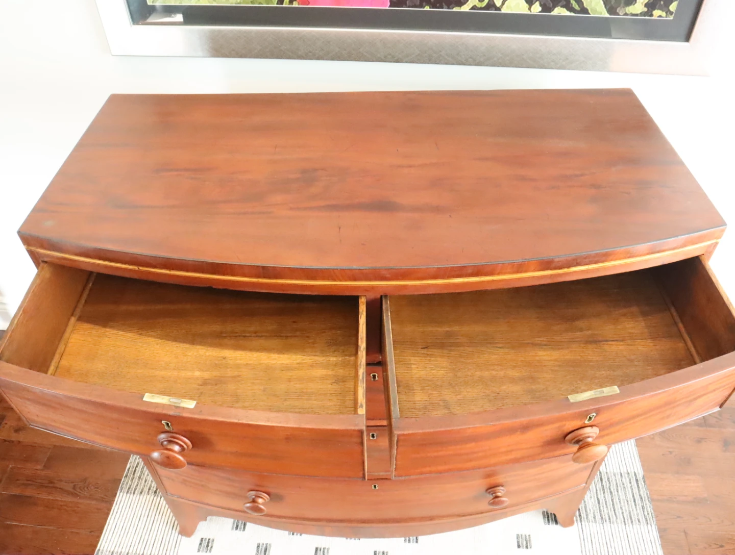 Solid Mahogany Bow Front Dresser c1830 - photo 2