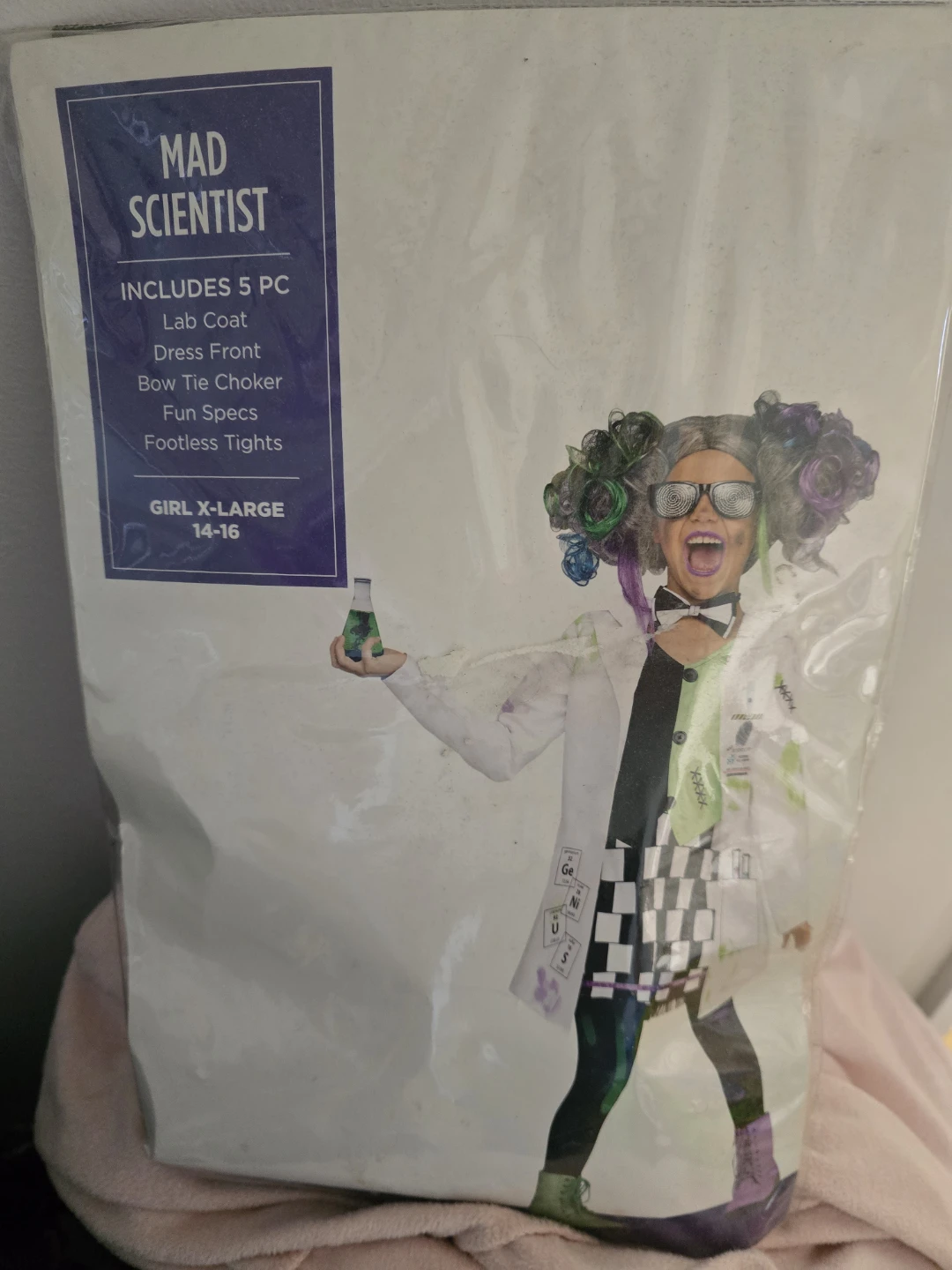 Mad Scientist Costume Girl XL 14-16