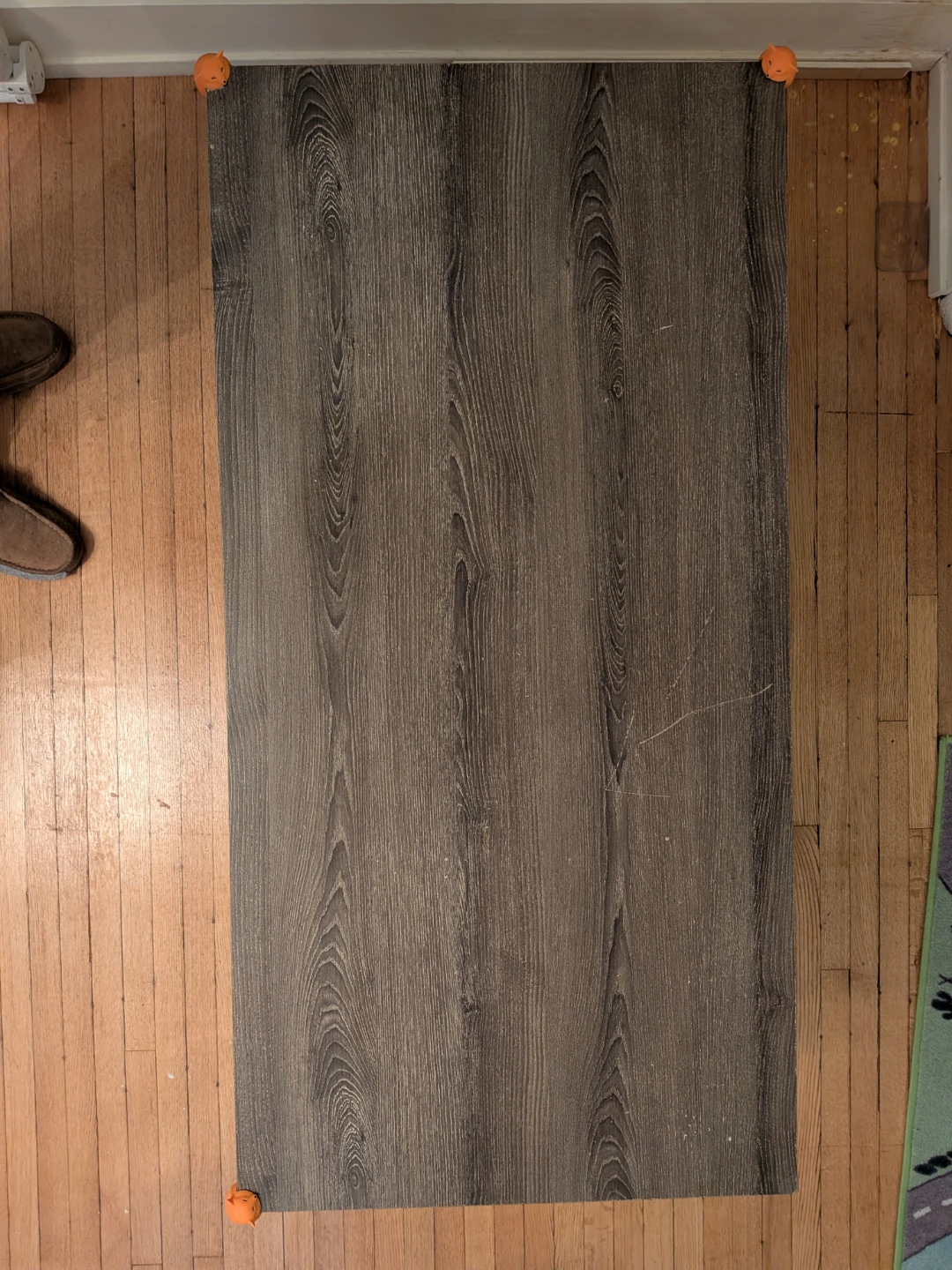 Grey Wood Coffee Table with metal frame - photo 4