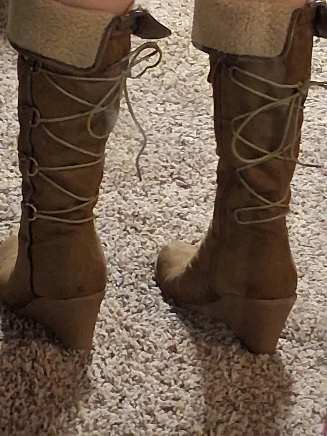 Tan Wedge Boots - photo 3