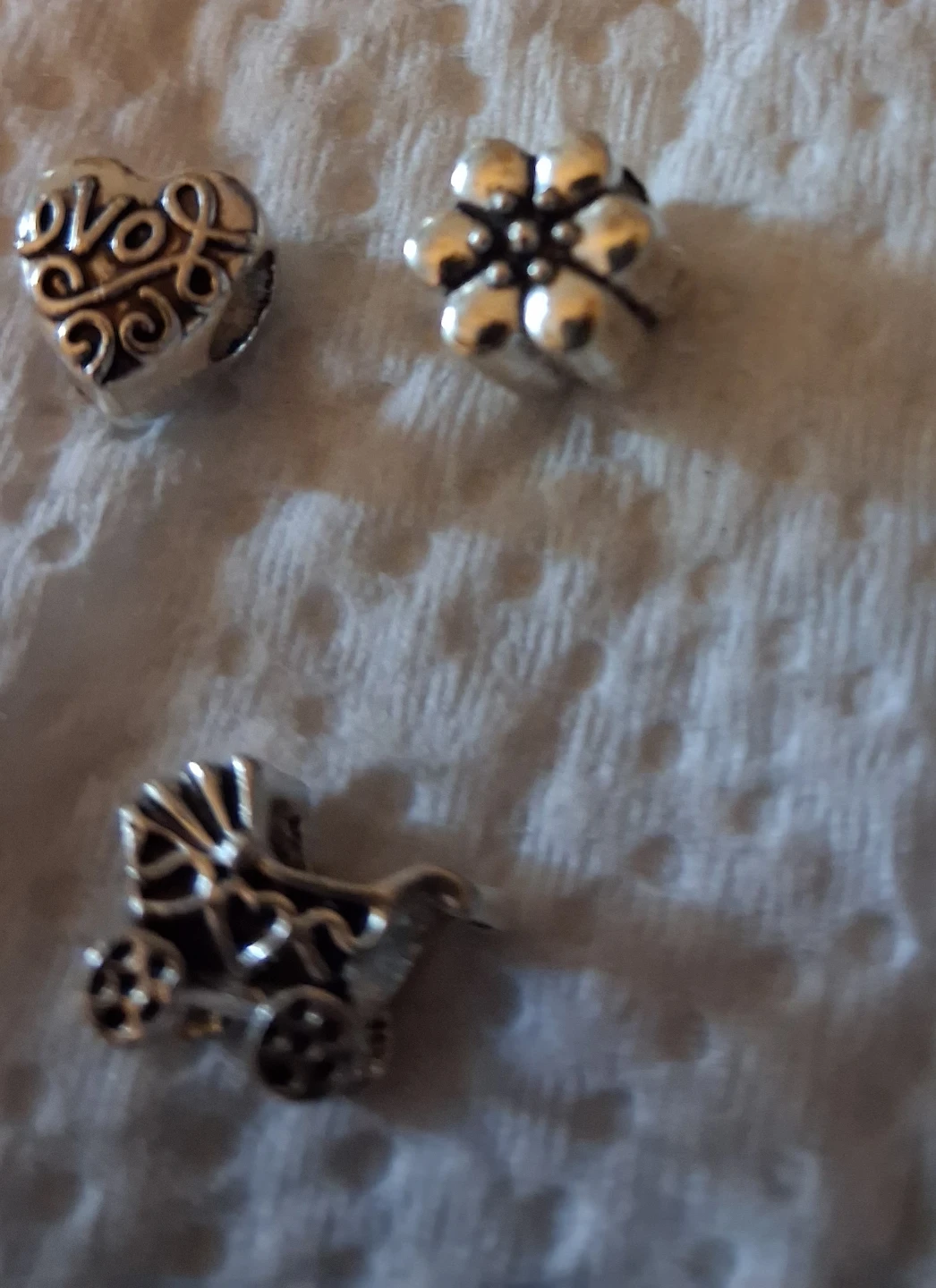 Set of 5 Assorted Silver-Tone Charms - photo 4