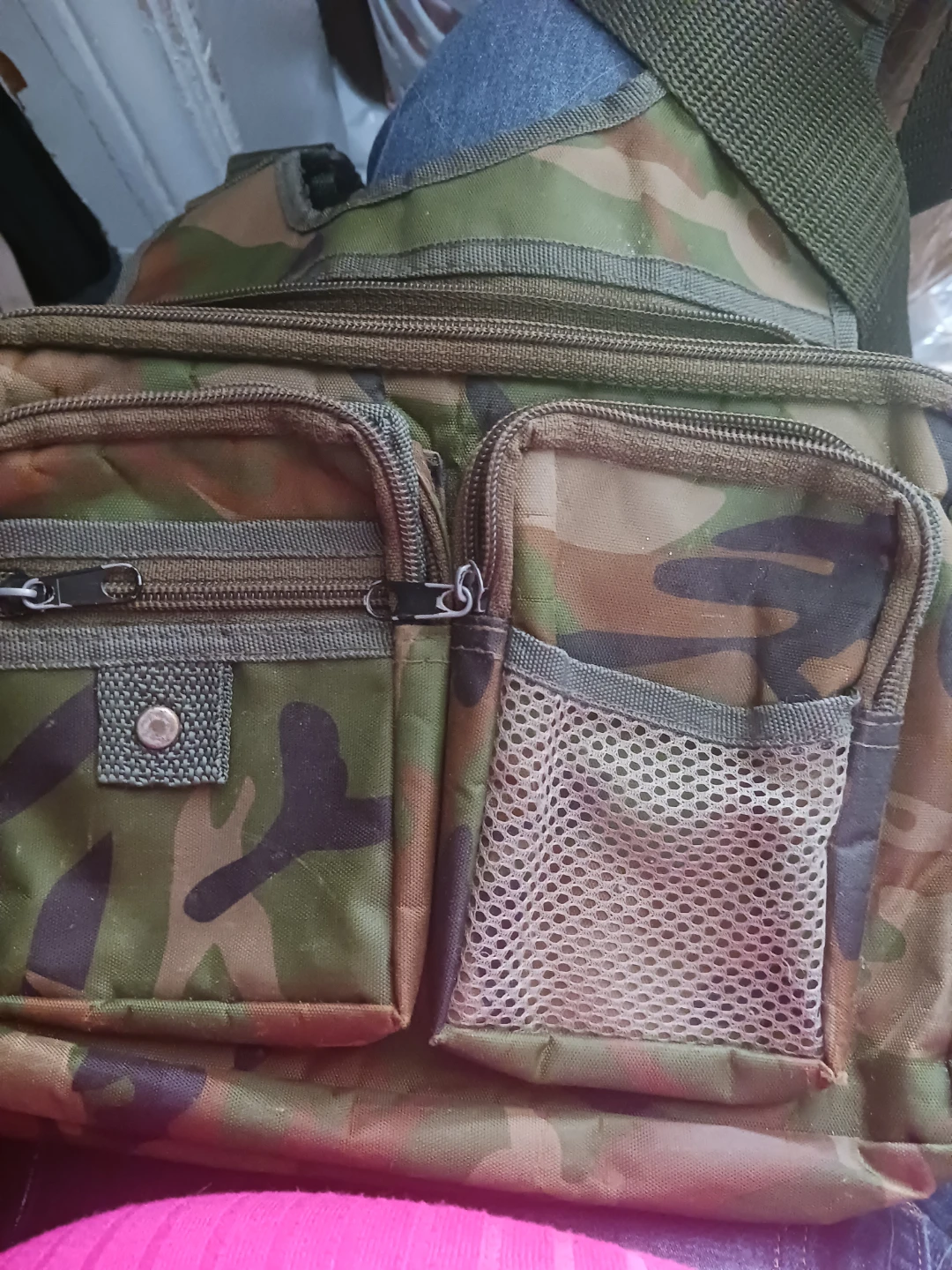 Camo pattern tactical messenger bag