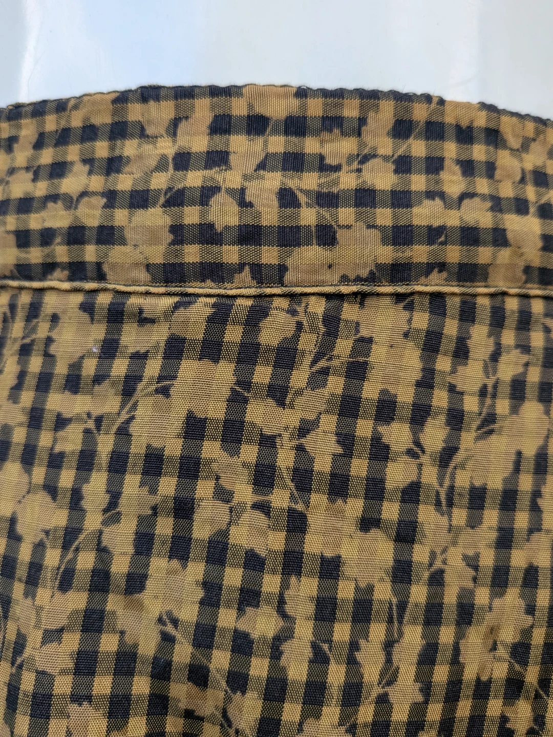 Vintage Benetton Black and mustard gingham skirt med/Lrg - photo 4