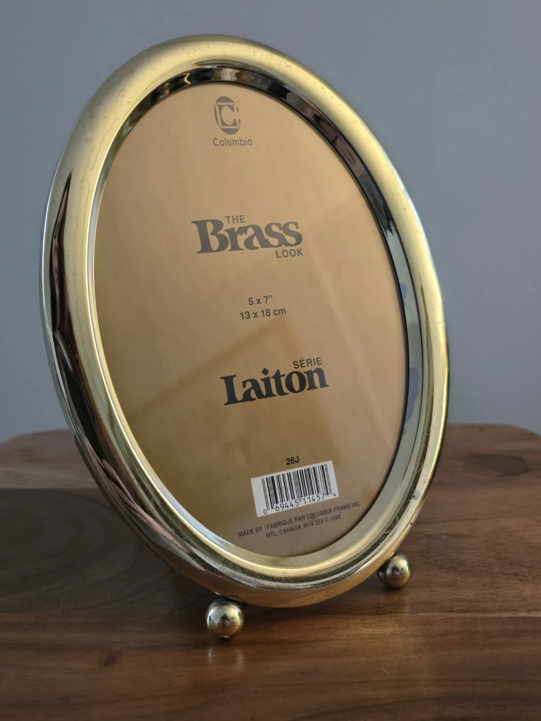 Columbia Oval Brass Look Photo Frame 5x7