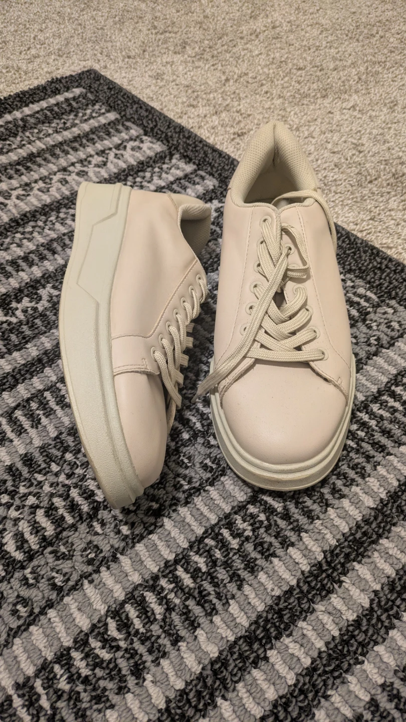 Cream low-top Zara sneakers - photo 2