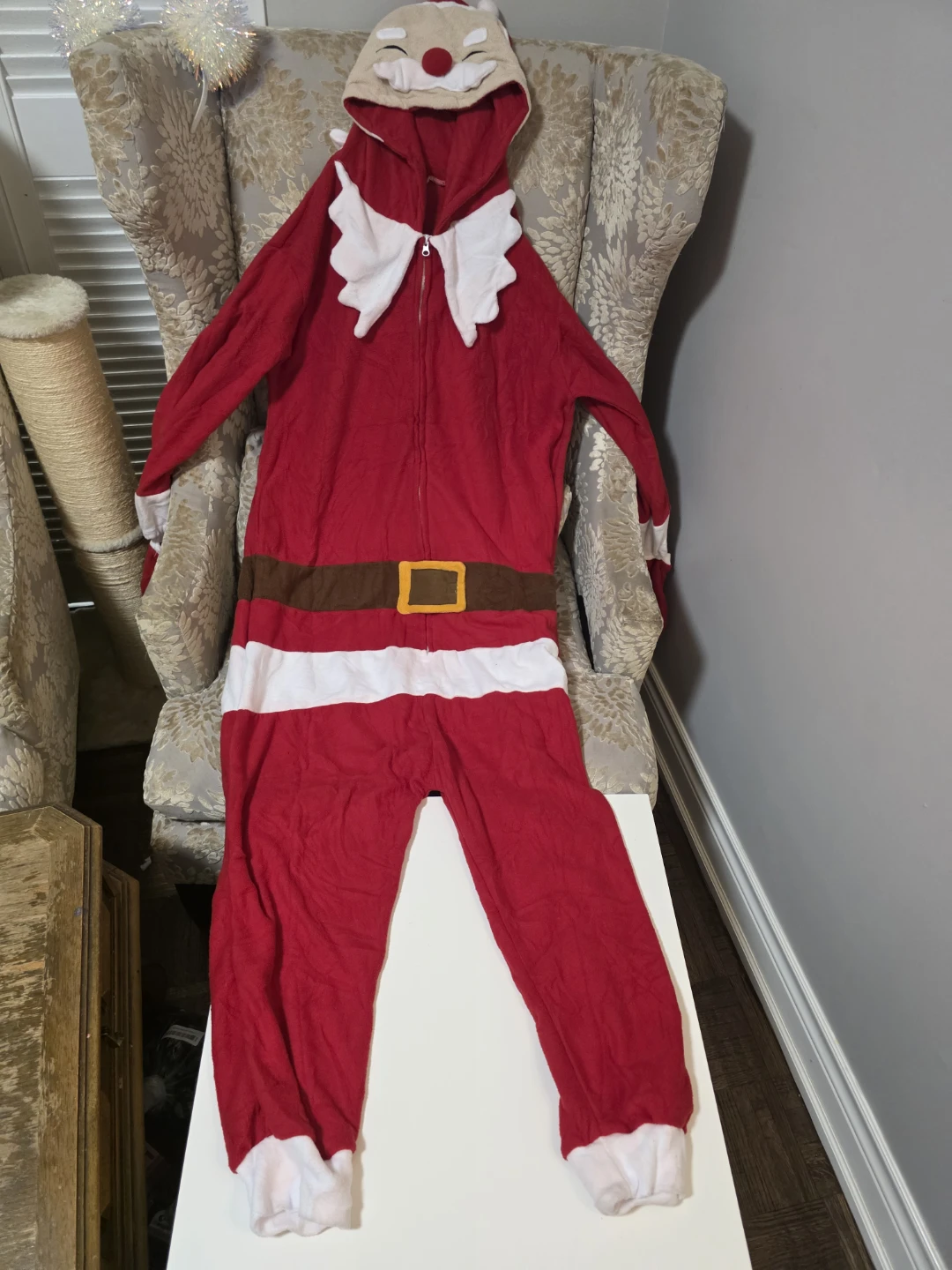 Santa Claus Hooded One-Piece Pajamas