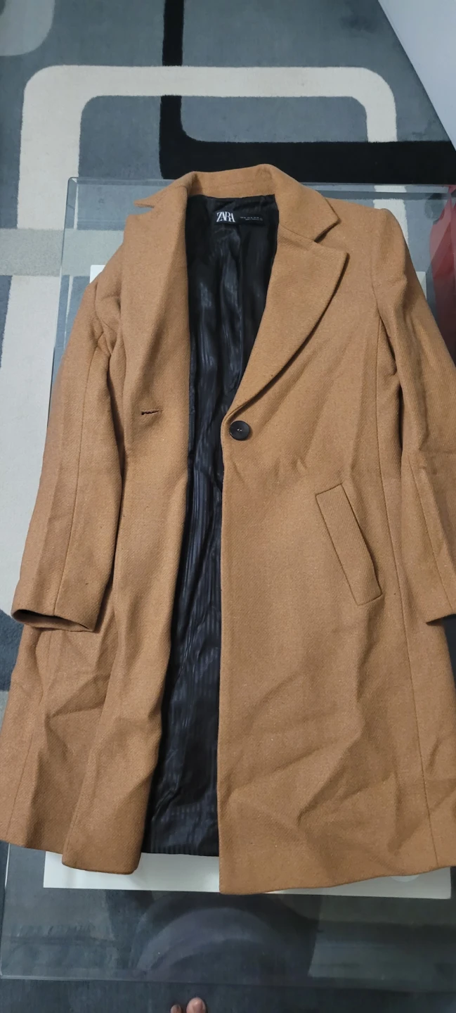 Zara Camel Wool-Blend Coat - photo 3