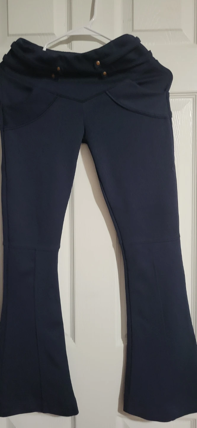 Syggy Navy Blue Flared Pants