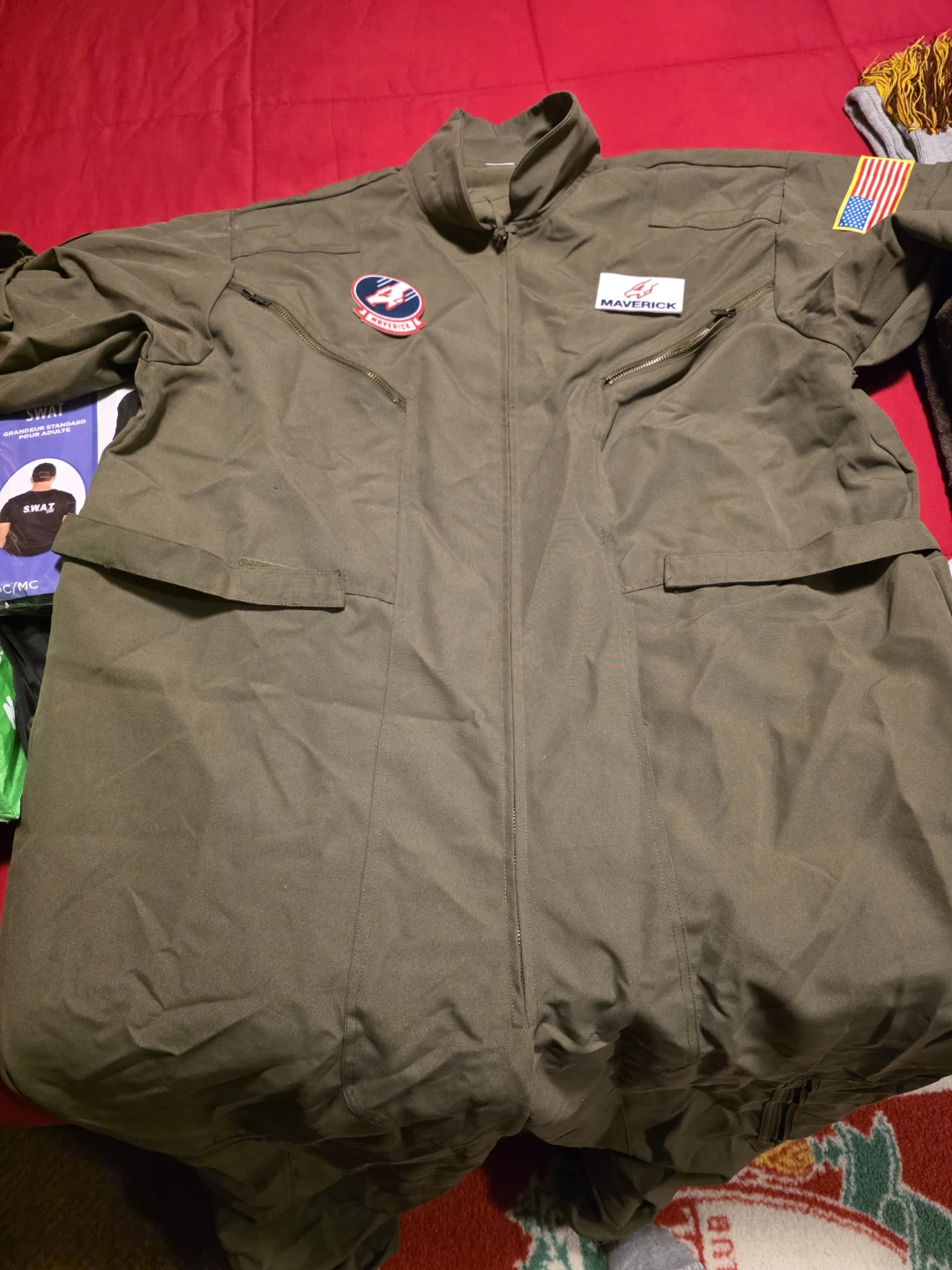 Top Gun Maverick Flight Suit Costume with Aviators