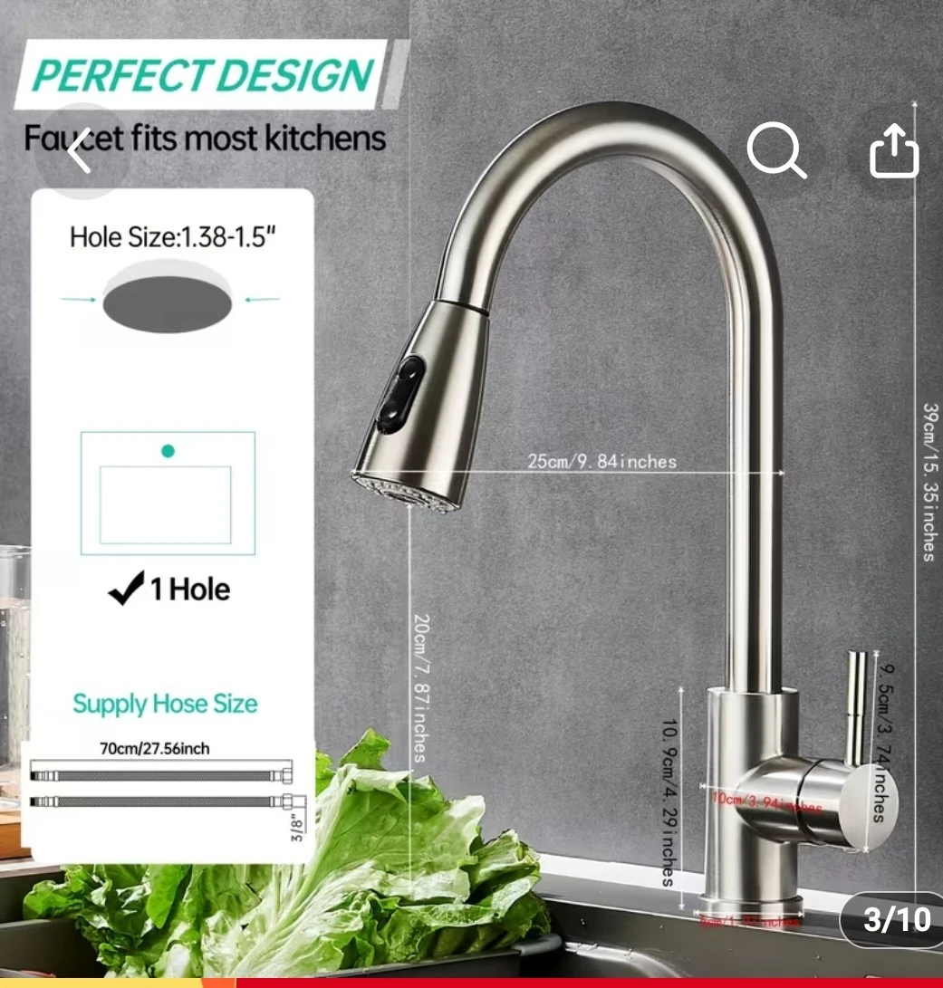 Kitchen faucet with pull down spray - photo 2