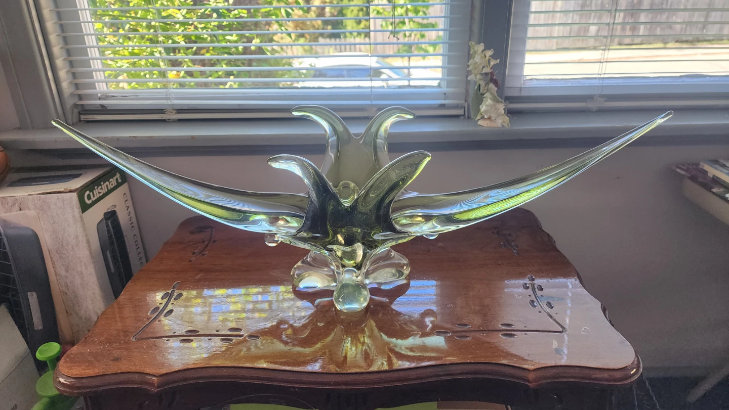 Vintage Murano Style Art Glass Centerpiece Bowl