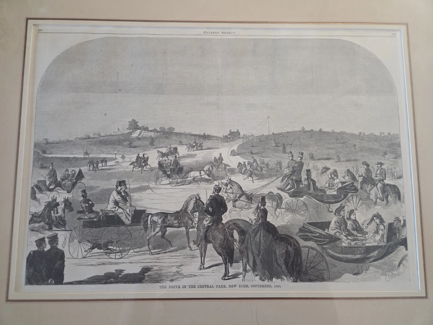Harper's Weekly 1860 Central Park Framed Print
