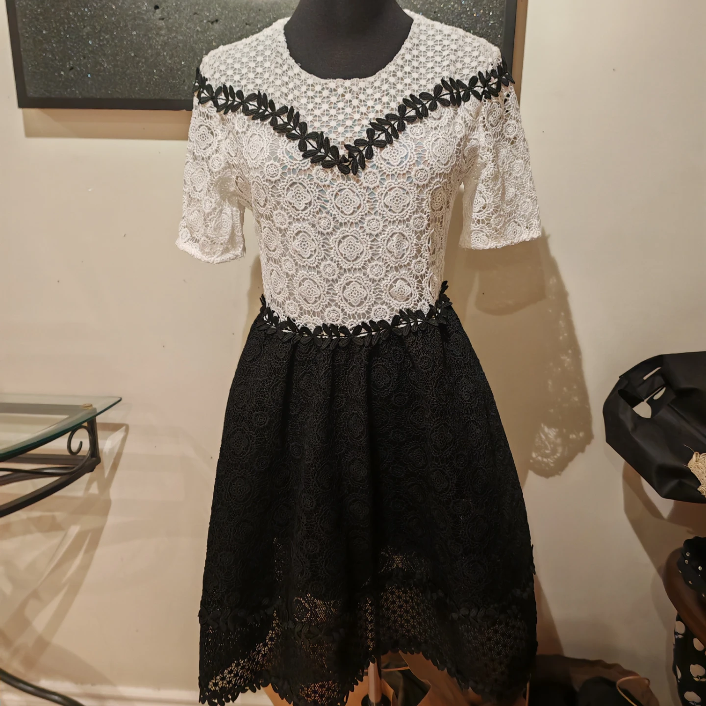 Maje Renald Bicolore Lace Dress - photo 4