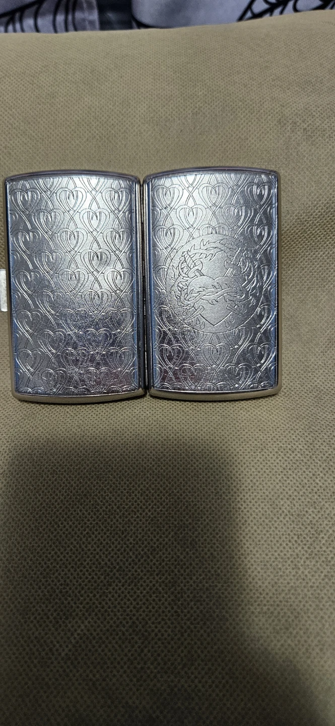 Vintage 20+ Year Old Silver-Tone Engraved Metal  Case - photo 5