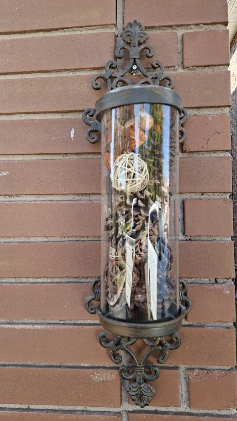 Wall Mounted Decorative Glass Cylinder - photo 2