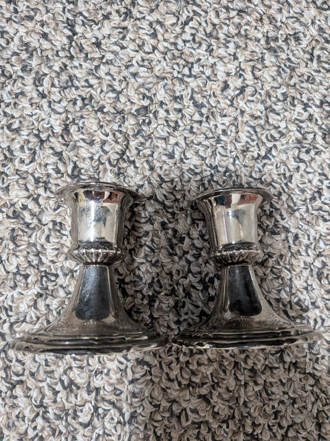 Vintage Silver plated candle holders, set of 4 - photo 4
