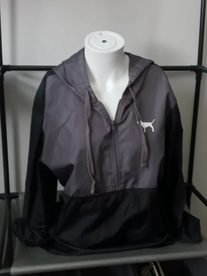 Victoria's Secret PINK Half-Zip Windbreaker Anorak Jacket. XS