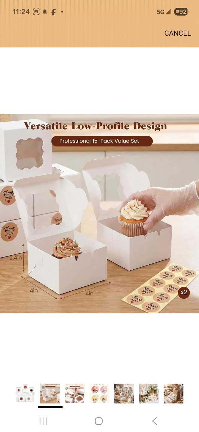 VGwdall 15-Pack White Pastry/Treat Boxes - photo 4