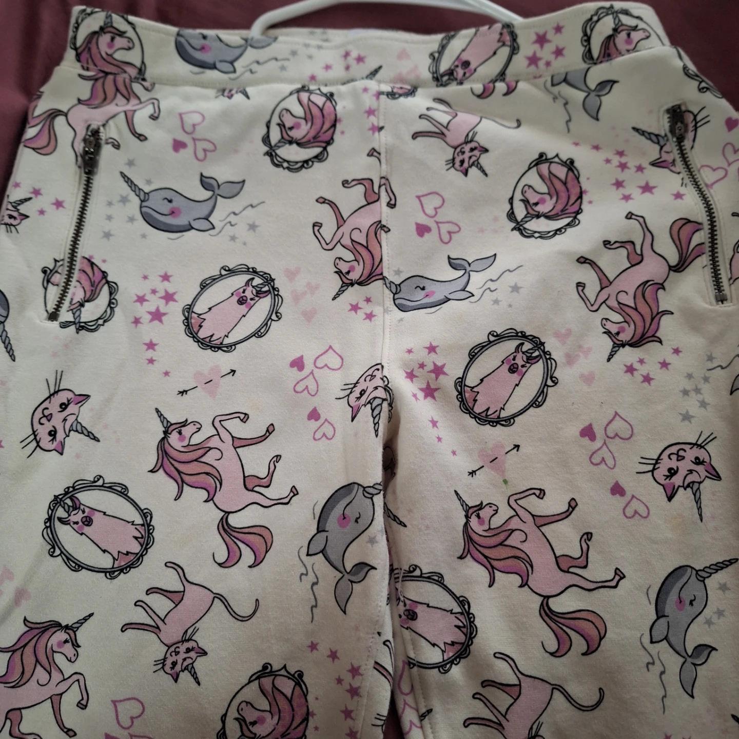 Childrens Place Unicorn Print Pants Size 16 - photo 2