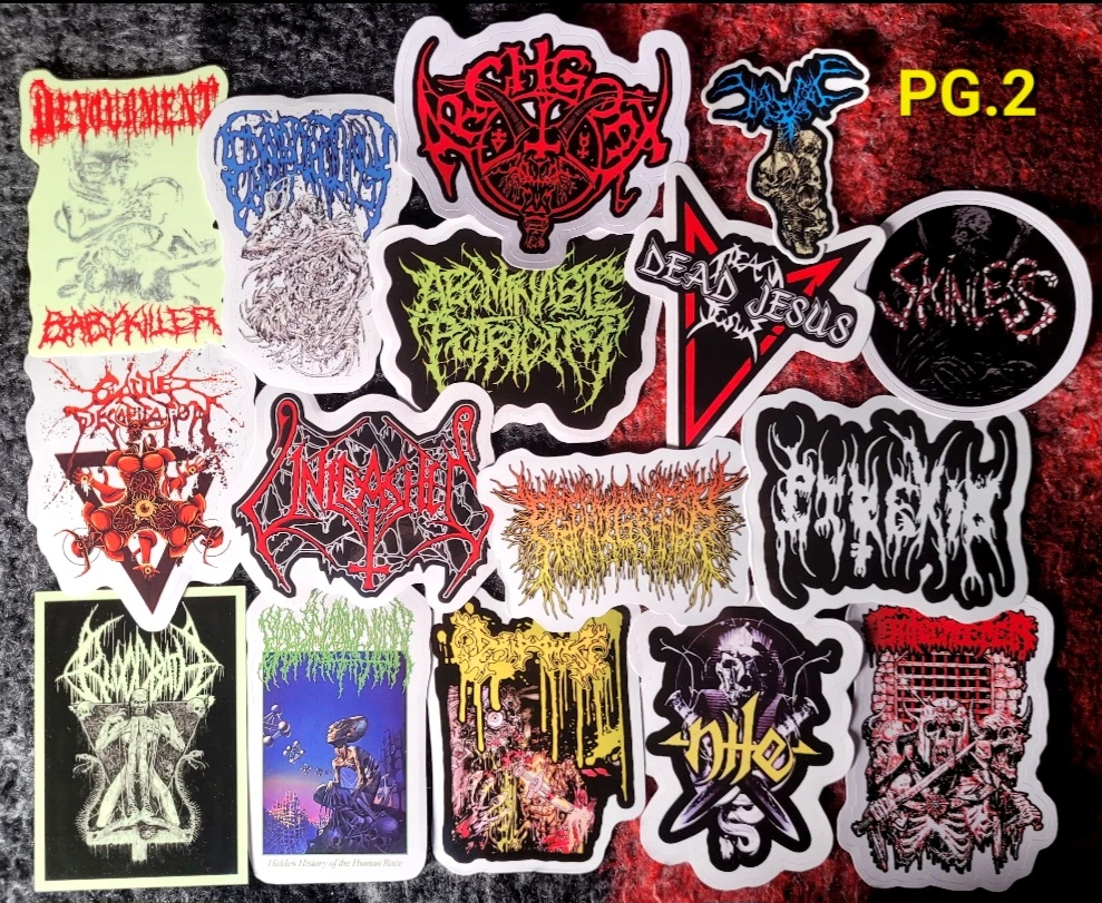 Lot of 41 LARGE Vinyl HD Death Metal Stickers - photo 3