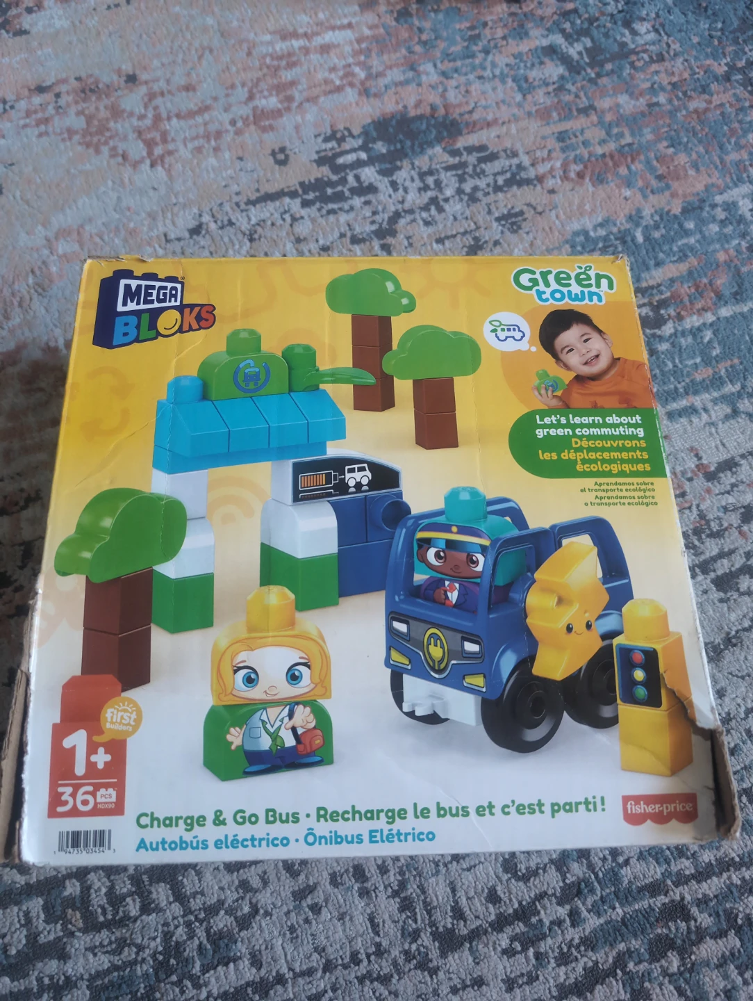 Mega Bloks Green Town Charge & Go Bus