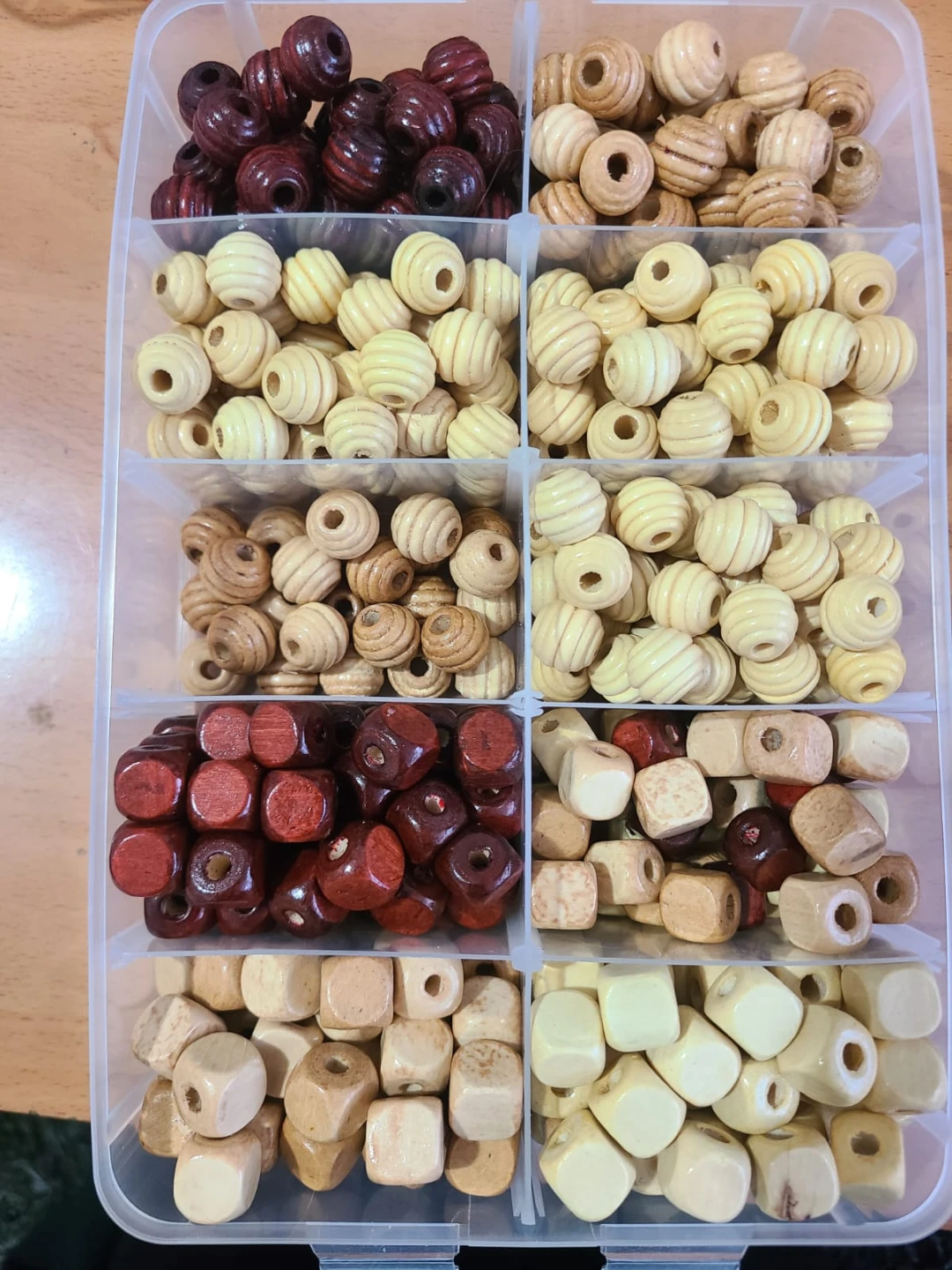 Large Collection of Assorted Wooden Craft Beads - photo 2