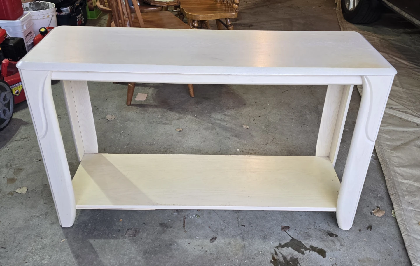 White Wood Console Table