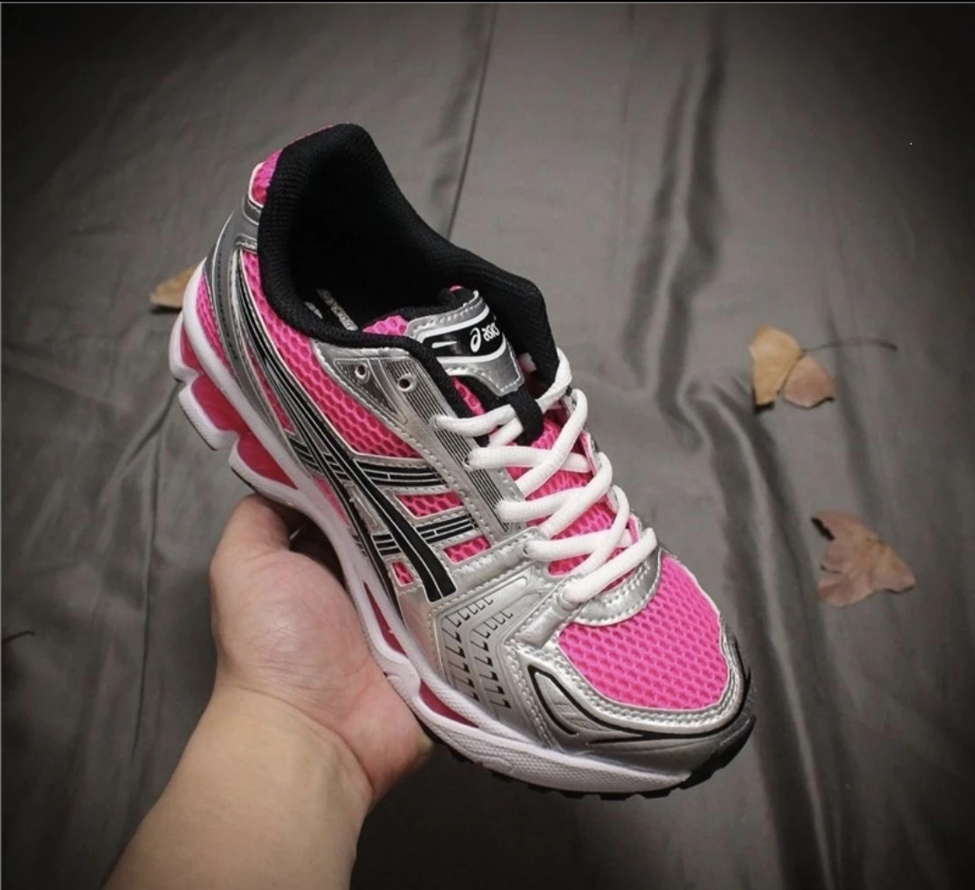 Asics Gel-Kayano Running Shoes Pink and Silver
