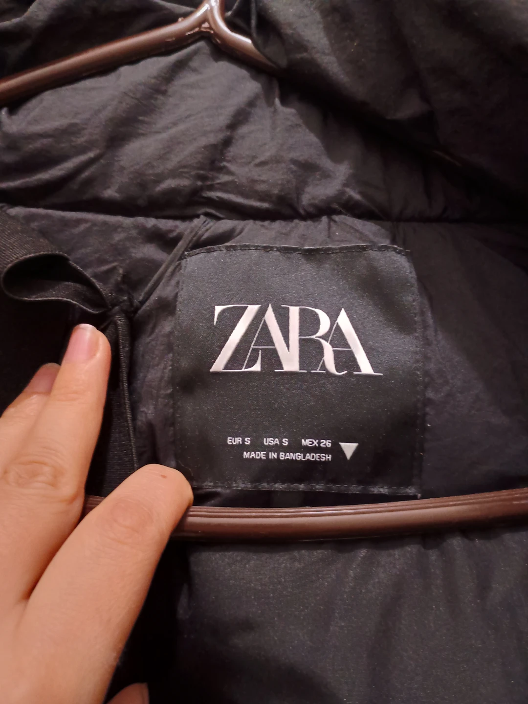 Zara Black Puffer Long Coat - photo 2