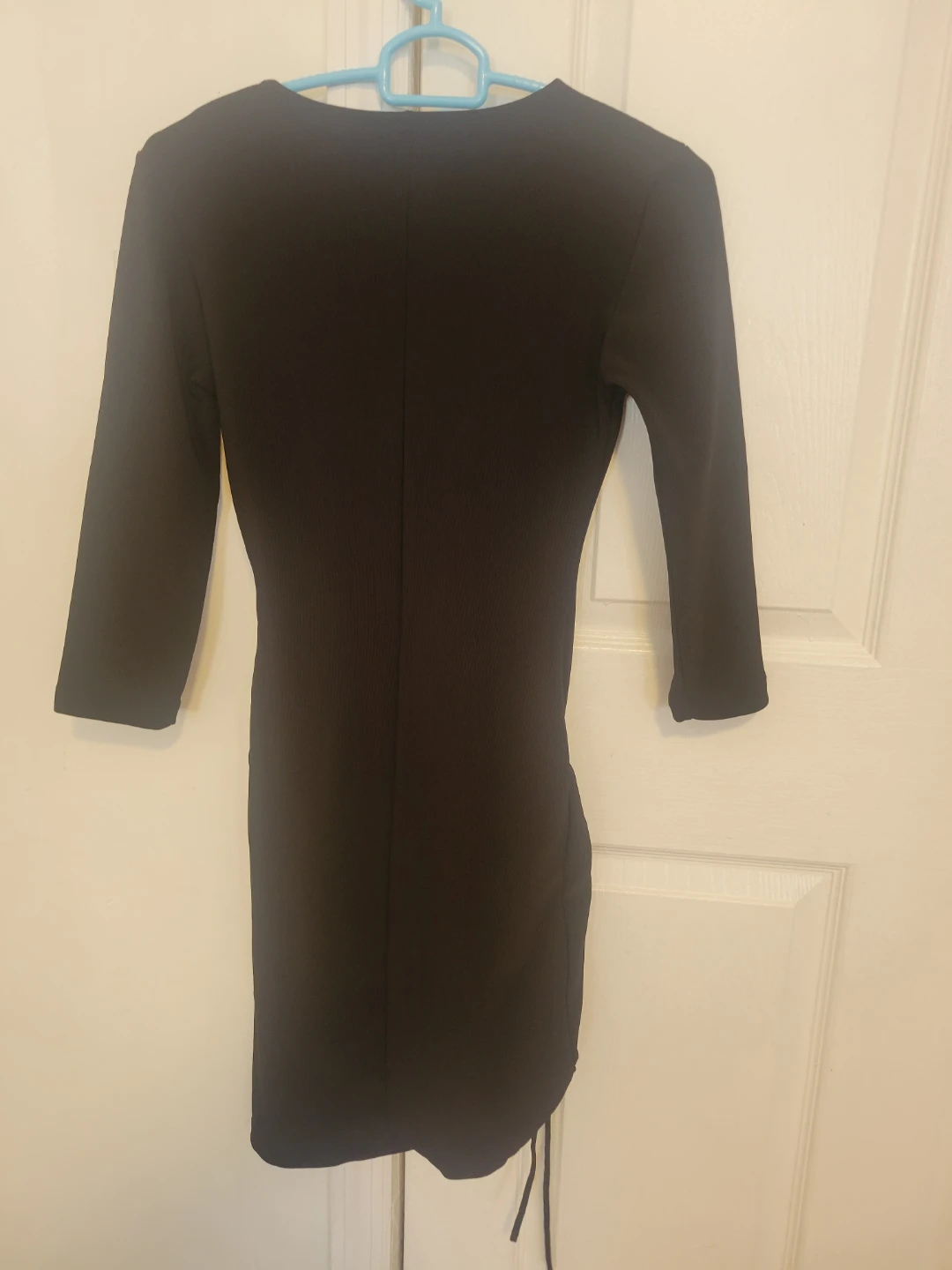 ZARA Black Ribbed Mini Dress - photo 4
