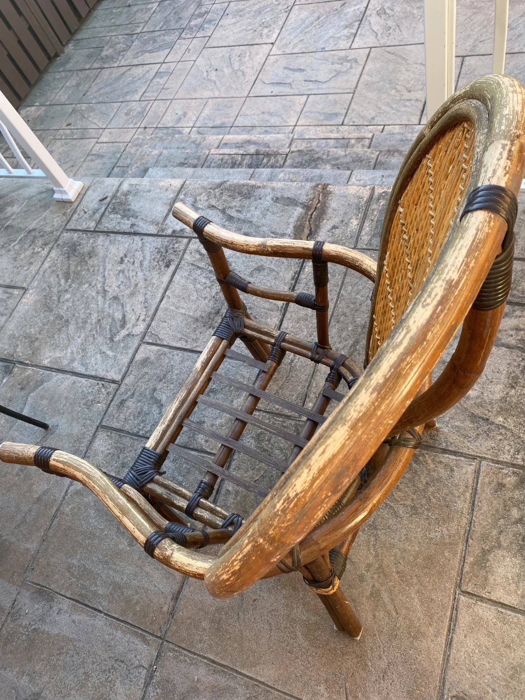 Vintage Rattan Wicker Accent Chair - photo 3