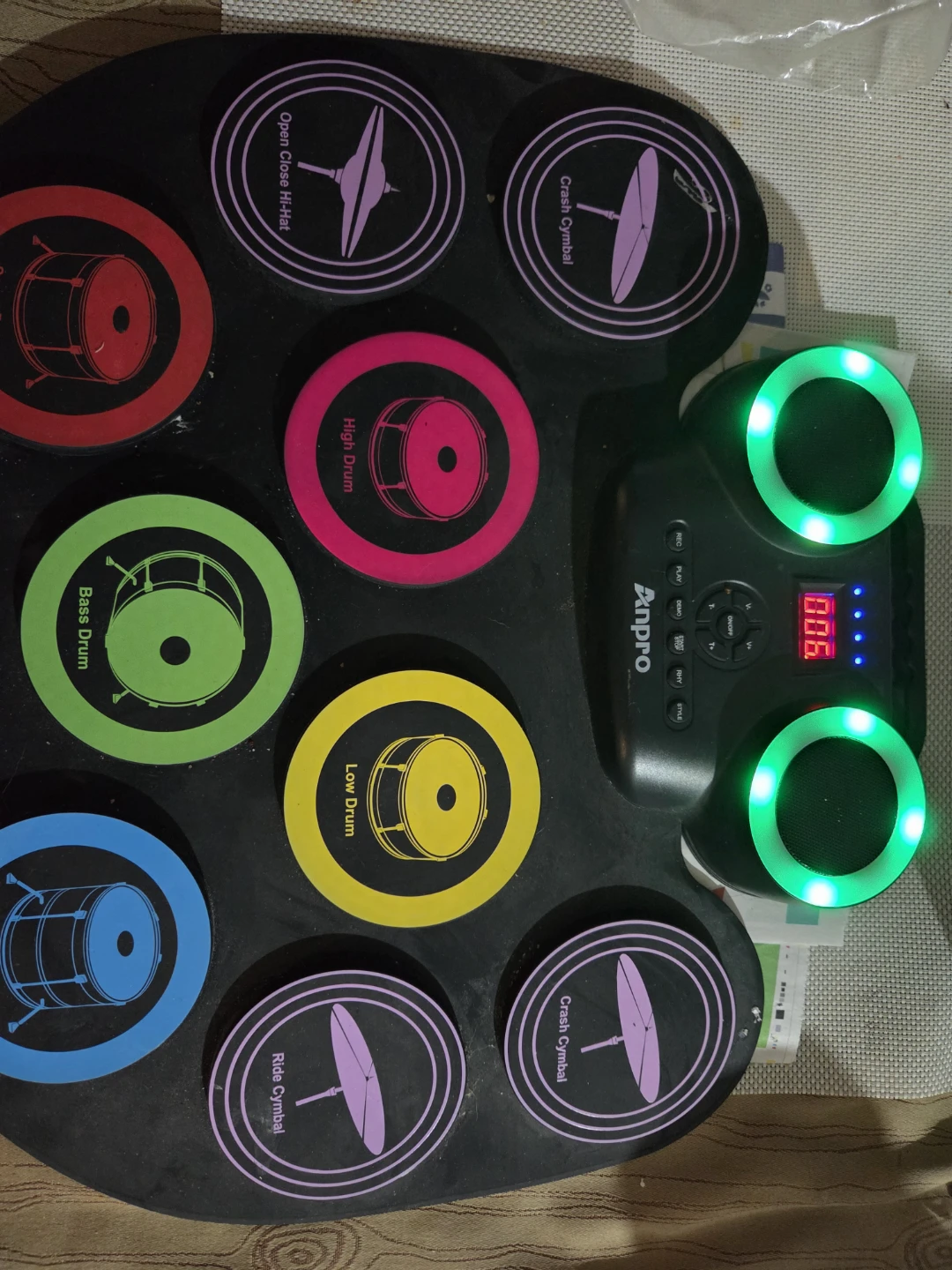 Anpro Portable Digital Electronic Drum Pad Set - photo 4