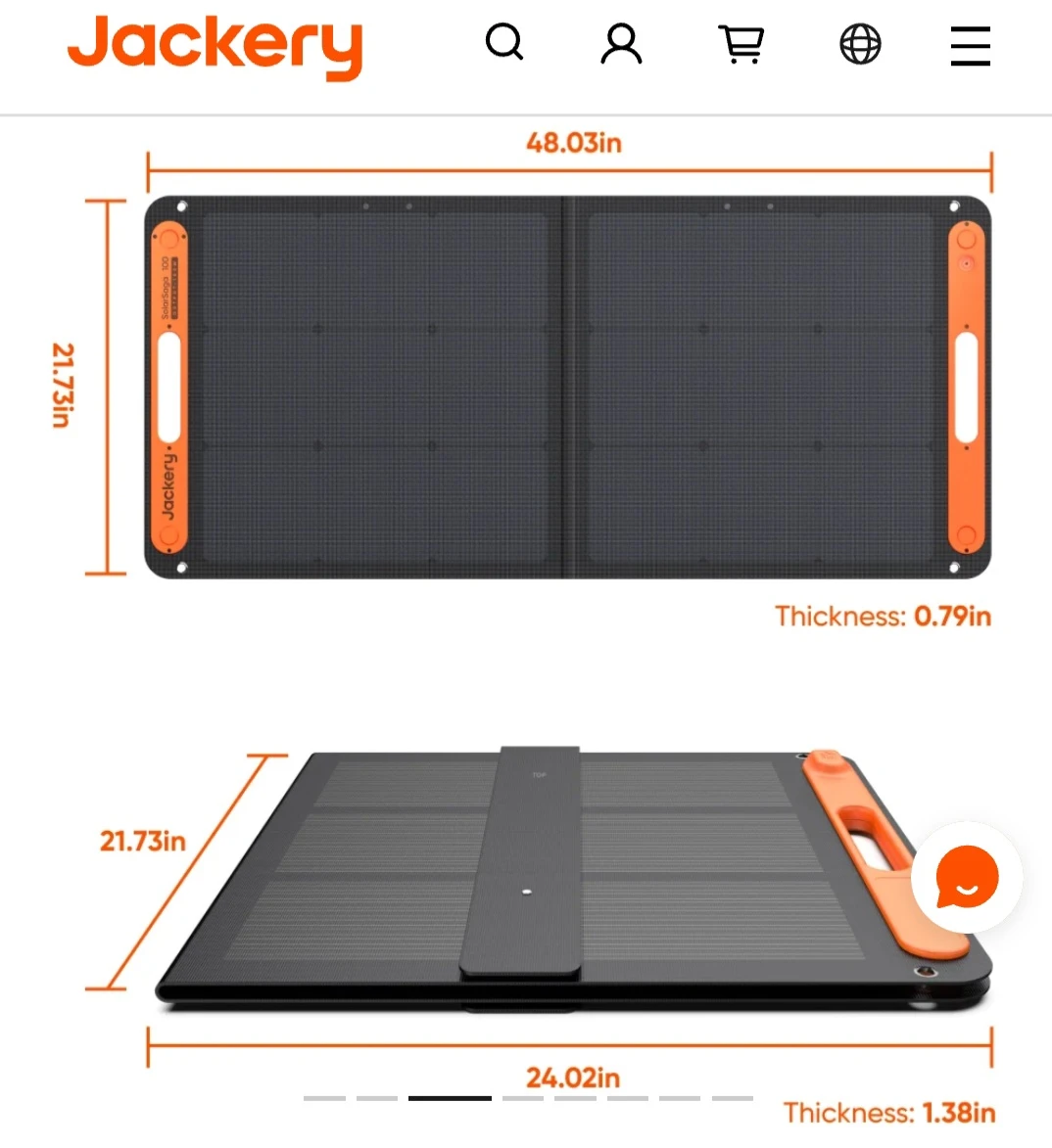 Jackery SolarSaga 100W Portable Solar Panel - photo 3