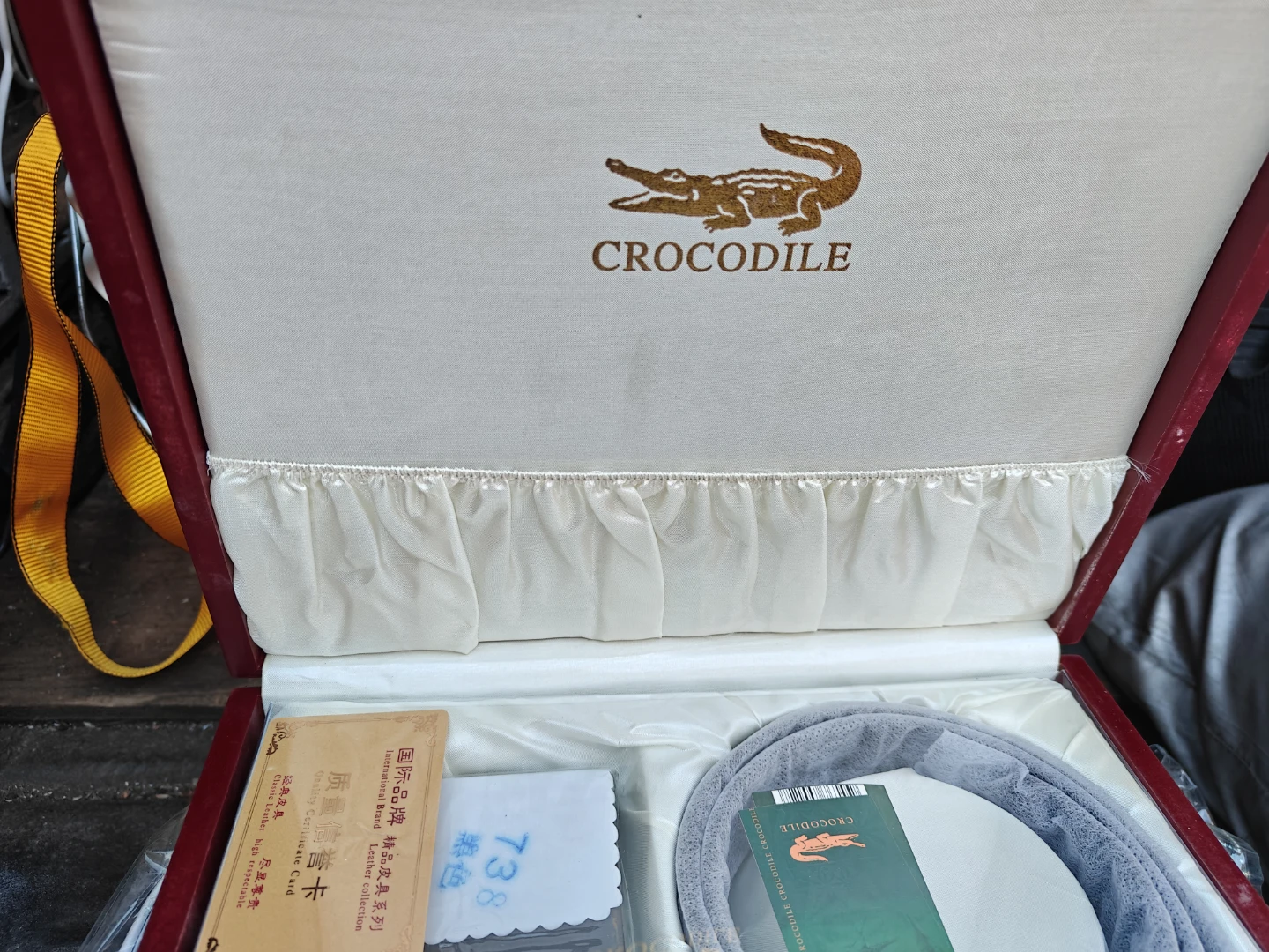 Crocodile Leather Belt and Wallet Gift Set - photo 2