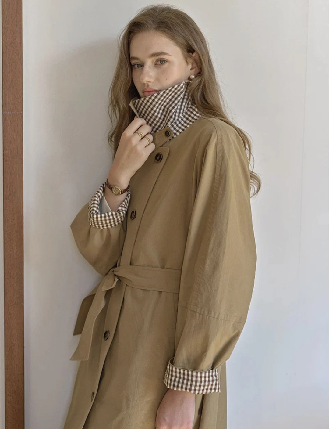TIE-WAIST LOOSE MID- LENGTH COAT - photo 3