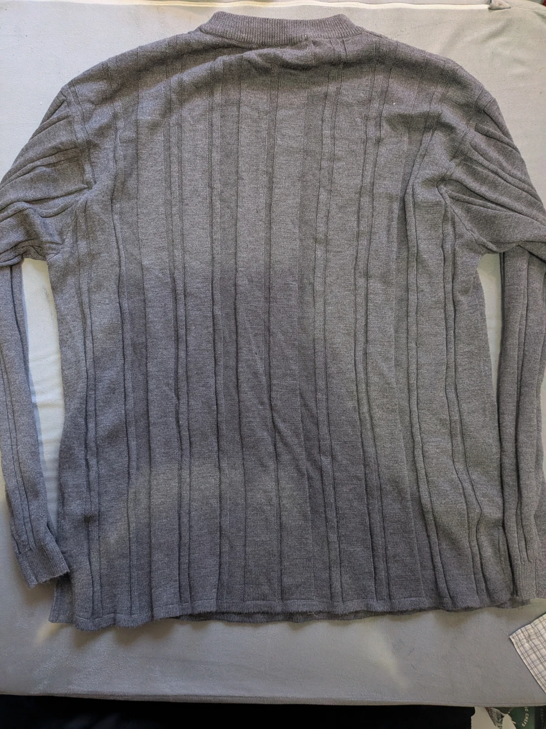 City Streets Gray Ribbed Knit Sweater - photo 4
