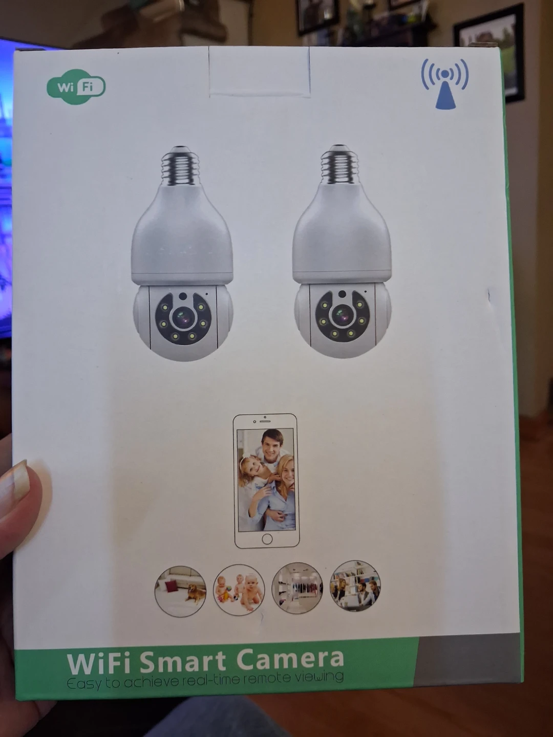 2K WiFi Light Bulb Security Camera 2-Pack