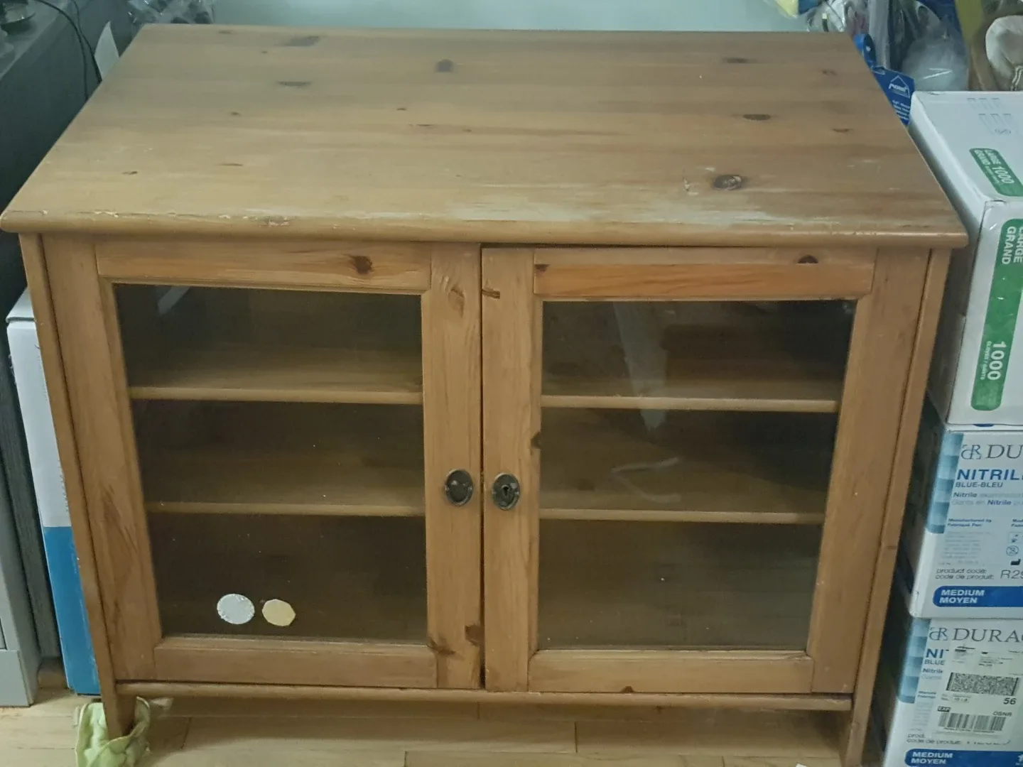 Solid Pine Media Console Cabinet