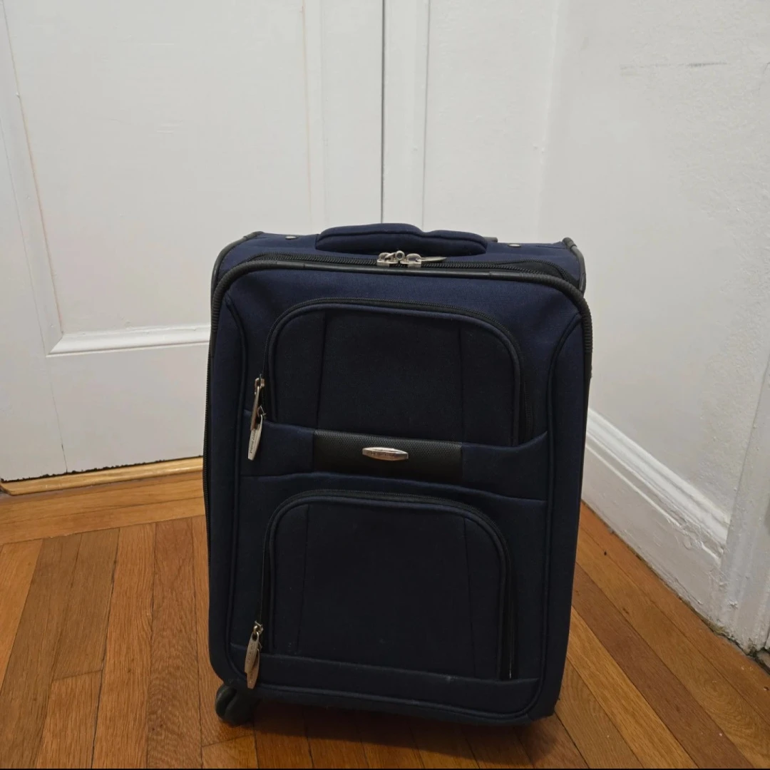 Pierre Cardin Navy Carry-On Suitcase