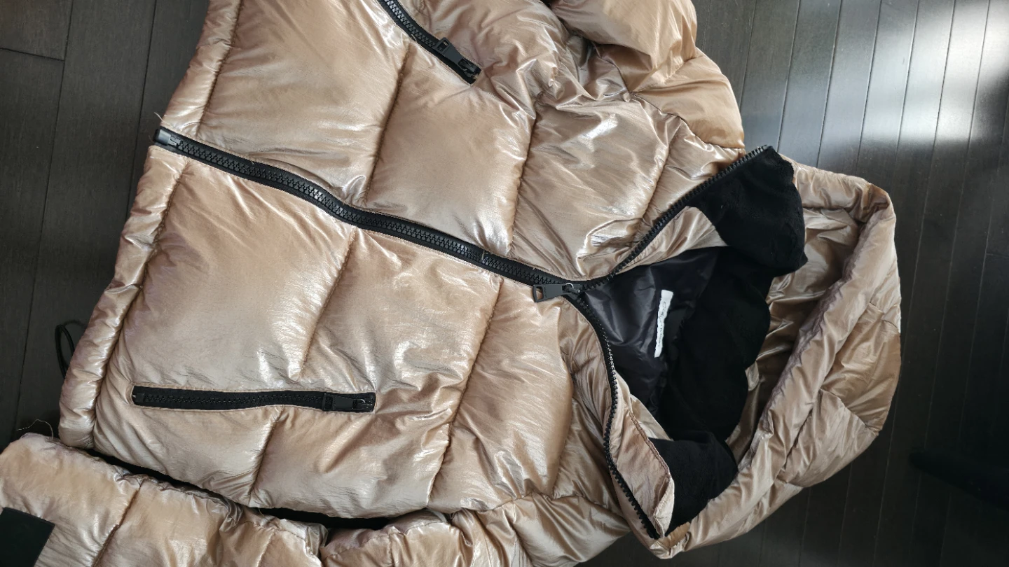 Calvin Klein Metallic Gold Puffer Jacket - photo 2