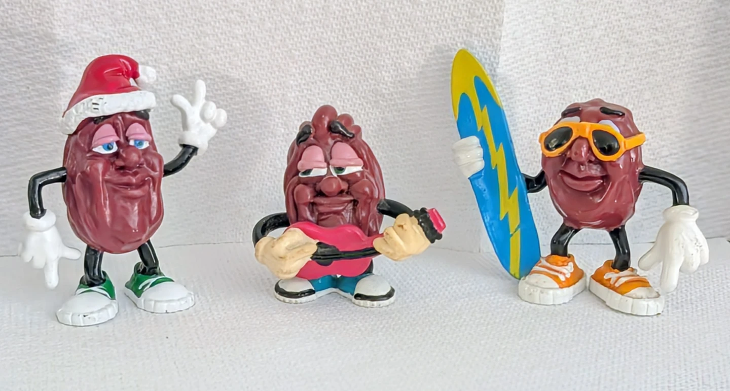 Vintage California Raisins Figurines Set of 3