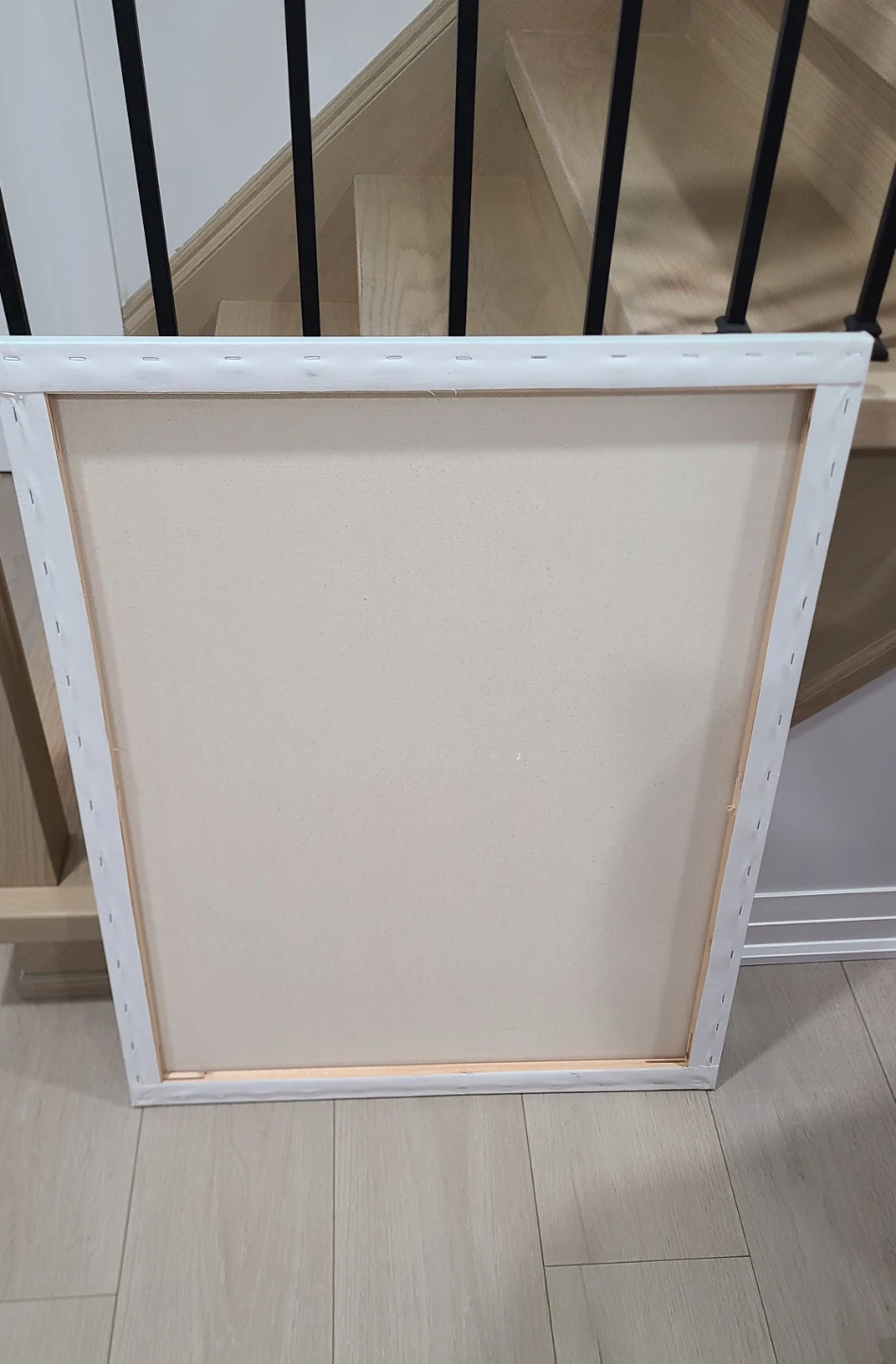 24" x 30" Canvas Painted a Light Green/Blue - photo 2