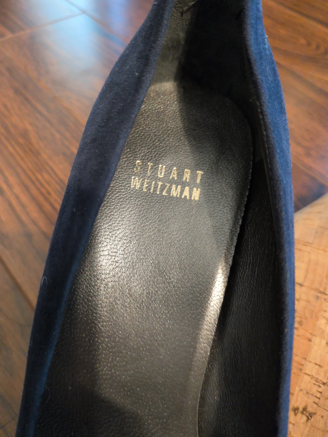 Stuart Weitzman Navy Suede Wedge Heels 9.5 M - photo 2