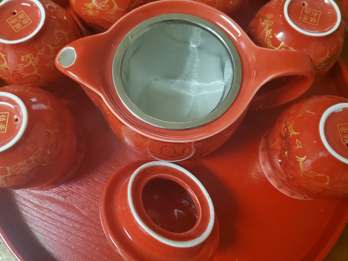 Red Traditional Tea Set - photo 4