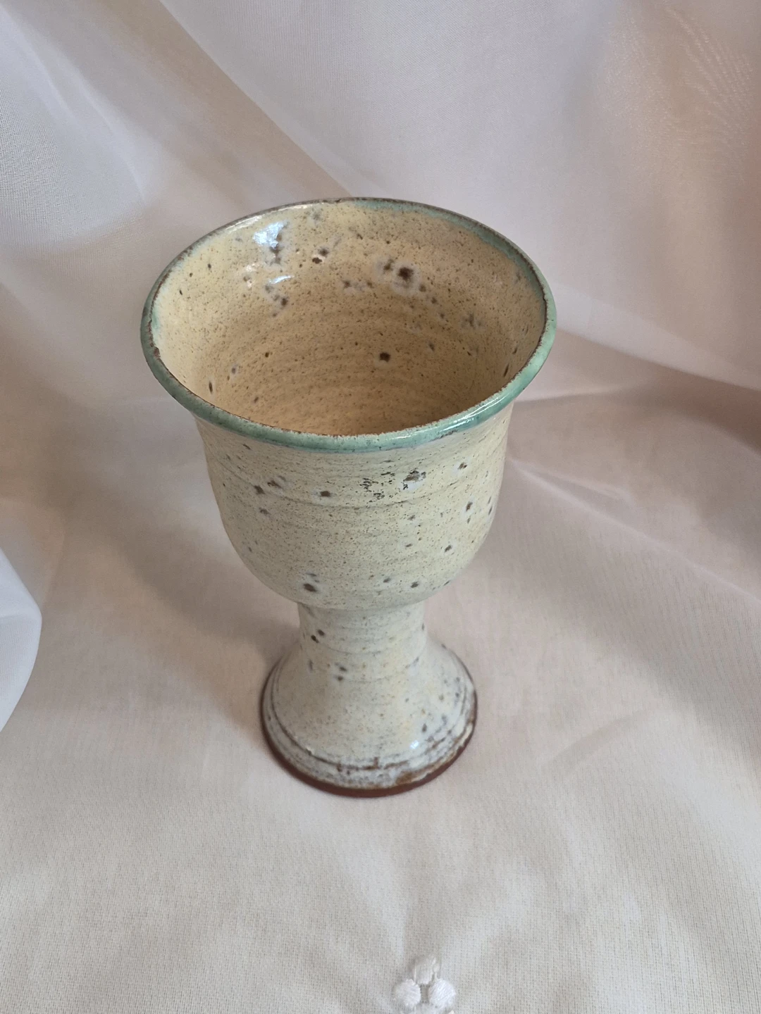 Studio Art Pottery 6" x 3 3/4" Goblet Decor 1983 Nova Scotia - photo 5