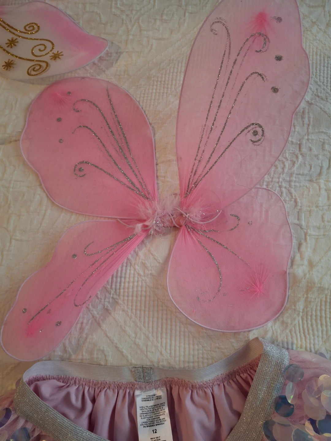 Kids Costume Set with Sequin Skirt and Fairy Wings - photo 5