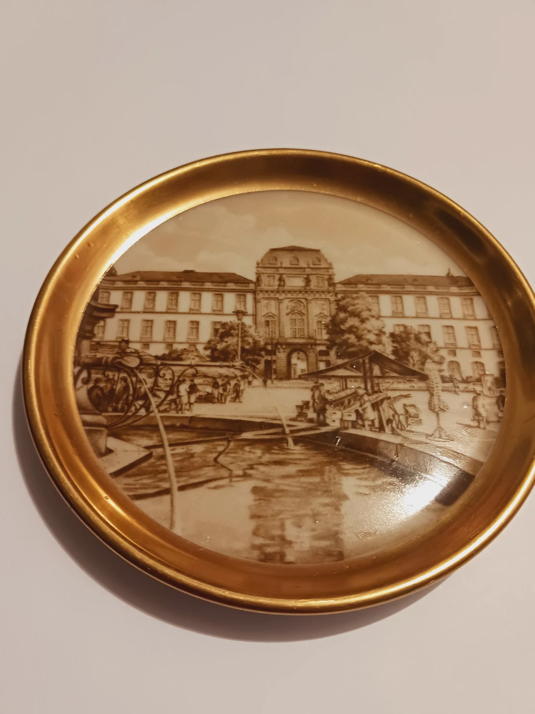 22K Gold Darmstadt 🇩🇪 West Germany  Vintage Decorative Plate
