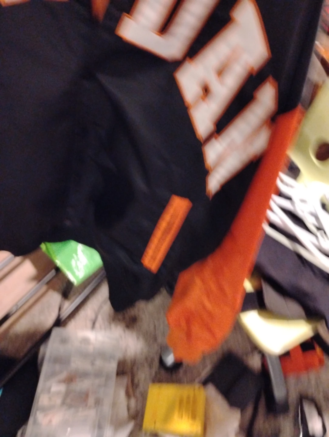 Jordan Black and Orange Varsity Jacket - photo 3