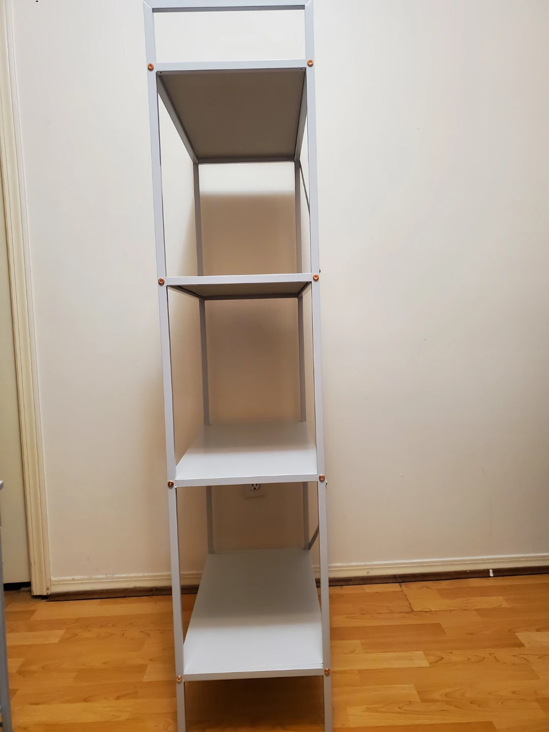White 4-Tier Metal Shelving Unit - photo 2